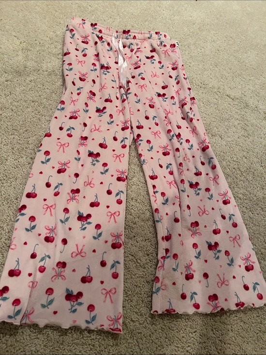 Sincerly Jules Other - Sincerely Jules Pink Cherry Bow Print Pajama Bottoms